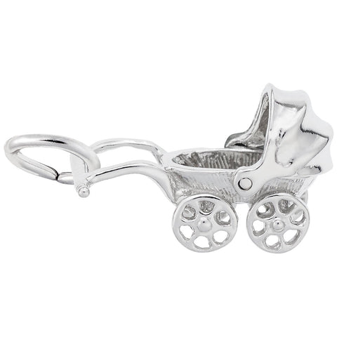 925 Canopy Baby Buggy Charm