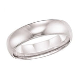 White Tungsten Carbide Domed Bright Polished Comfort Fit Band