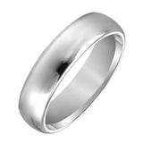 White Tungsten Carbide Domed Bright Polished Comfort Fit Band