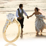 Romance Two Tone Semi-Mount Diamond Ring