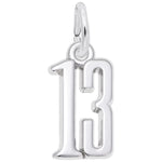 925 Number 13 Charm