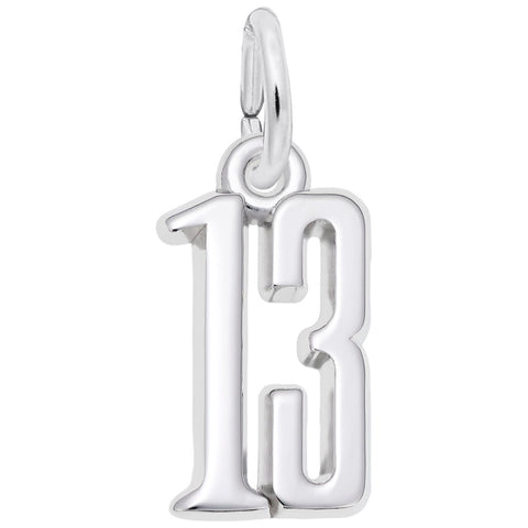 925 Number 13 Charm