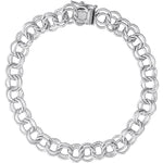 Large Double Link Curb Classic Bracelet