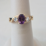Twist color stone ring