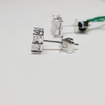 Princess Cut Cluster Studs