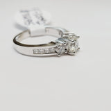 Three Stone Round Engagement Ring