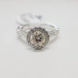 Classic Round Halo Engagement Ring