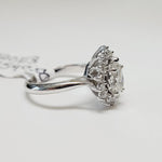 .75 Carat GIA Cert Pear Halo Engagement Ring