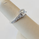 Cushion Claw Prong Engagement Ring