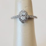Vintage Oval Halo Engagement Ring