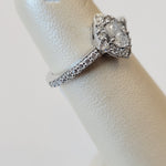 Vintage Oval Halo Engagement Ring