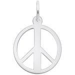 925 Peace Symbol Charm