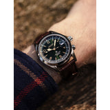 Prospex 'Alpinist' SPB121 With Green Dial On Brown Strap