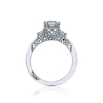 Dantela Three Stone Princess Cut Engagement Ring