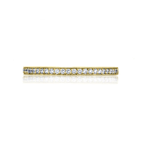 Sculpted Crescent Diamond Eternity Band