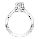 Contemporary Round Twisted Engagement Ring