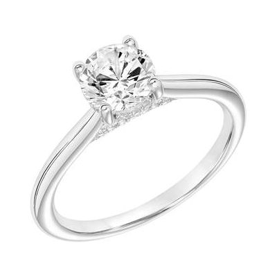 Hidden Halo Round Engagement Ring