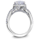 Embrace Oval Halo Engagement Ring