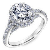 Embrace Oval Halo Engagement Ring