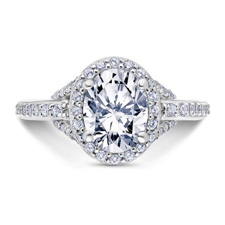 Embrace Oval Halo Engagement Ring