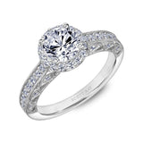 Heaven's Gates Round Halo Engagement Ring