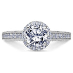 Heaven's Gates Round Halo Engagement Ring