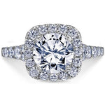 Luminaire Cushion Halo Engagement Ring