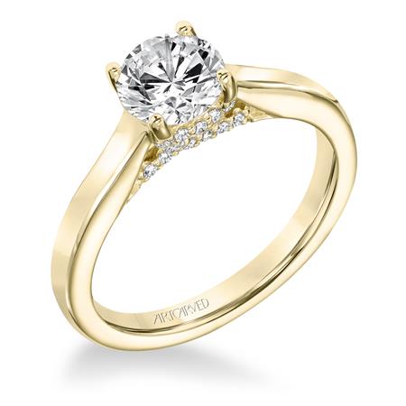 Classic Diamond Solitaire With Surprise Diamonds Engagement Ring