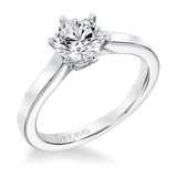 Jesse Solitaire Hidden Diamond Crown Engagement Ring