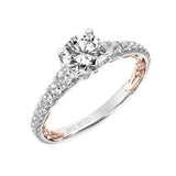 Harley Lyric Round Two-Tone Engagement Ring