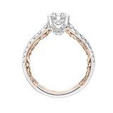 Harley Lyric Round Two-Tone Engagement Ring