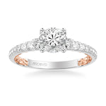 Harley Lyric Round Two-Tone Engagement Ring