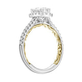 Delaney Lyric Pear Shape Halo Engagement Ring