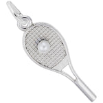 925 Tennis Racquet with Pearl Charm