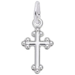 925 Bottony Cross Accent Charm