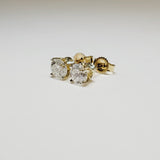 1 Carat Yellow Gold Studs