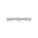 Sculpted Crescent Marquise Shape Eternity Band