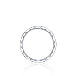 Sculpted Crescent Marquise Shape Eternity Band