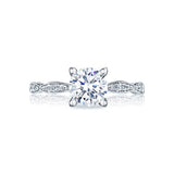 Round Sculpted Crescent Marquise Shape Engagement Ring