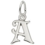 Curly Initial a Accent Charm