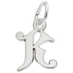 Curly Initial K Accent Charm