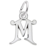 Curly Initial M Accent Charm