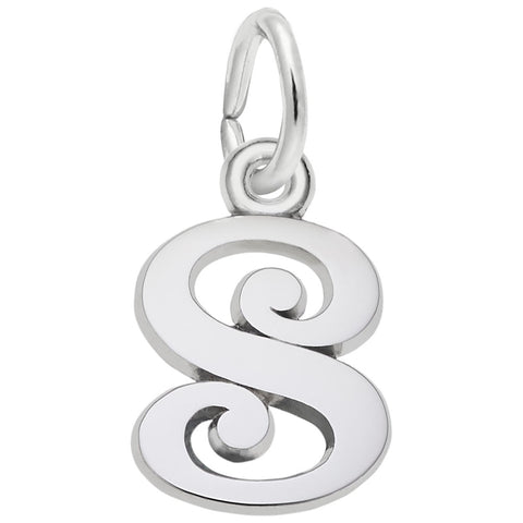 Curly Initial S Accent Charm