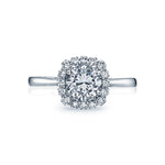 Full Bloom Cushion Halo Engagement Ring