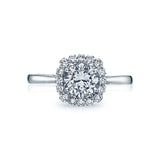 Full Bloom Cushion Halo Engagement Ring