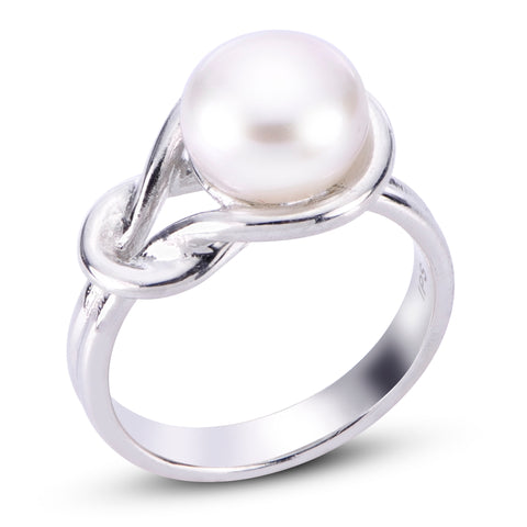 Button Freshwater Pearl Ring