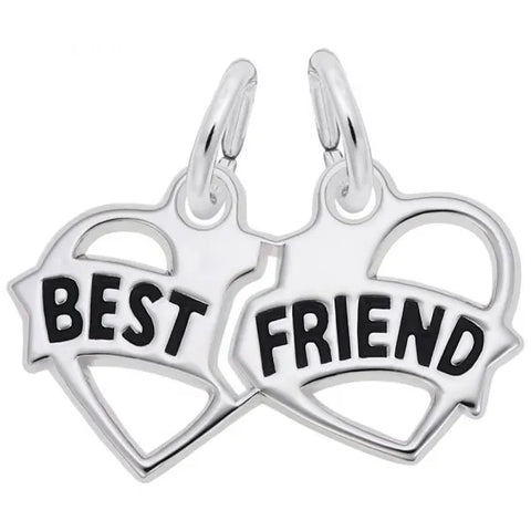 Best Friend Hearts Charm