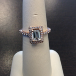 Contemporary Emerald Cut GIA Cert Engagement Ring