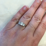Princess Cut 3 Stone Engagement Ring