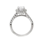 Contemporary Oval Halo Engagement Ring